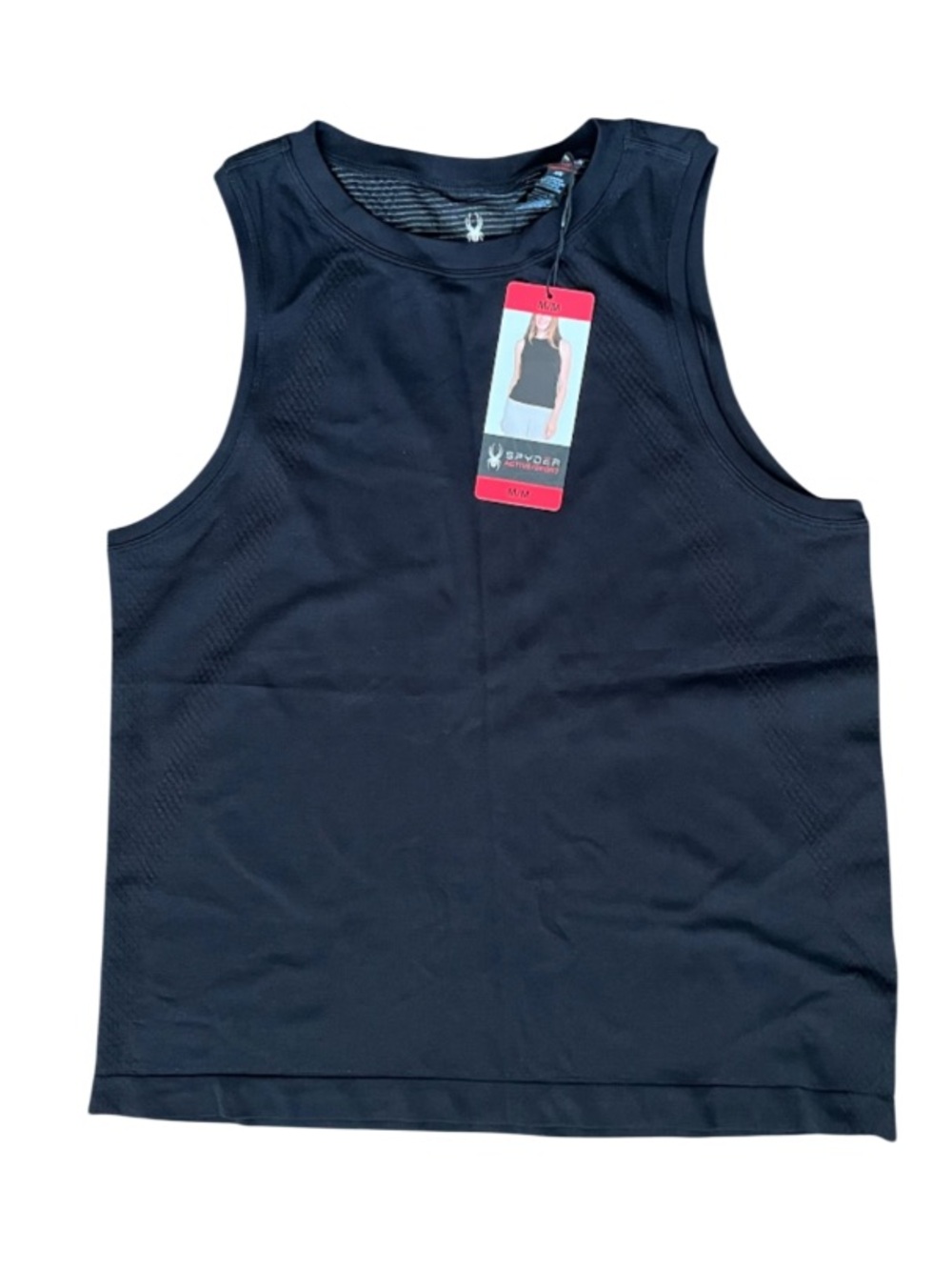 NWT Spyder Sleeveless Active Tank Black Size Medium